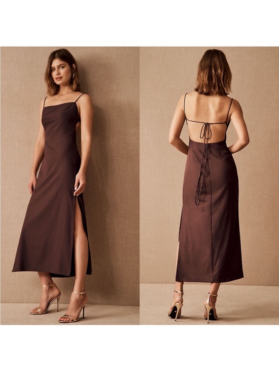 BHLDN Dresses & Skirts - BHLDN Gavin Dress size 4 brown rust orange open back